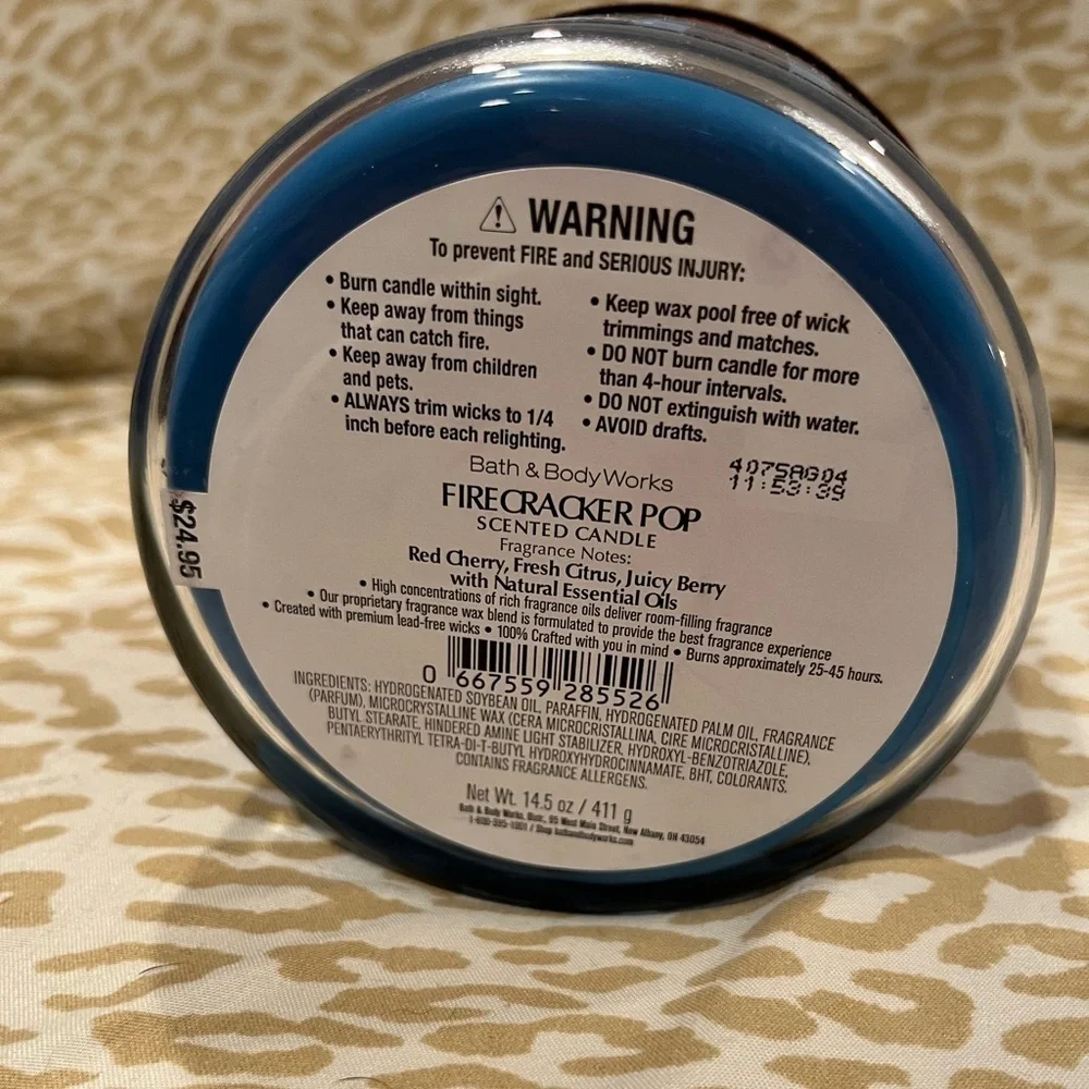 Firecracker Pop 3 Wick Candle